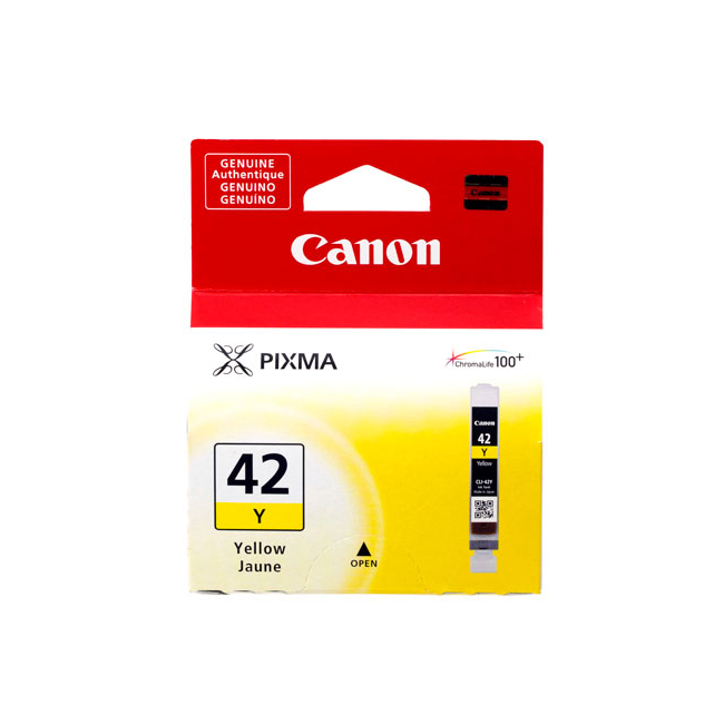 Картридж White Ink l100 Yellow. Canon cli-42y (6387b001). Бумага Canon Yellow Label Print (Standart Label) a4/80г/м2/500л. (Грузить кратно 5шт.) <6821b001> (р. Картридж Yellow Ink без фона PNG. Желтые картриджи canon